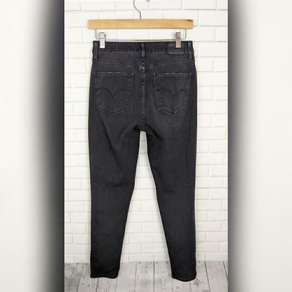 Levi's Vintage Black Denim Jeans 721 High-rise Skinny 28 women's - Picture 2 of 6